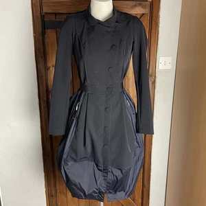 High Tech Claire Campbell blau Fallschirm Gürtel Trenchcoat UK 8 - Bild 1 von 14