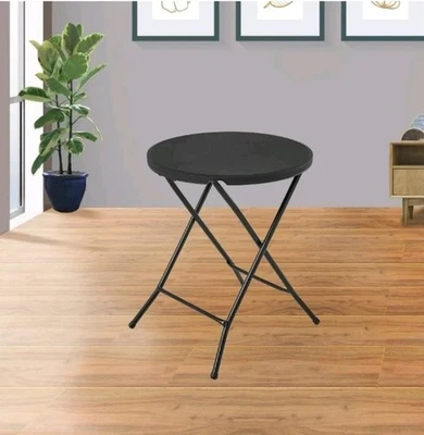 Mainstays 24 inch Round Folding Bistro Table, Black New Free Shipping - Image 1 of 4