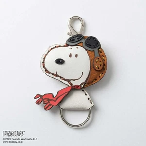 Peanuts FLYING ACE Keychain Snoopy OJAGA DESIGN Handmade Leather Item Collection - Imagen 1 de 9