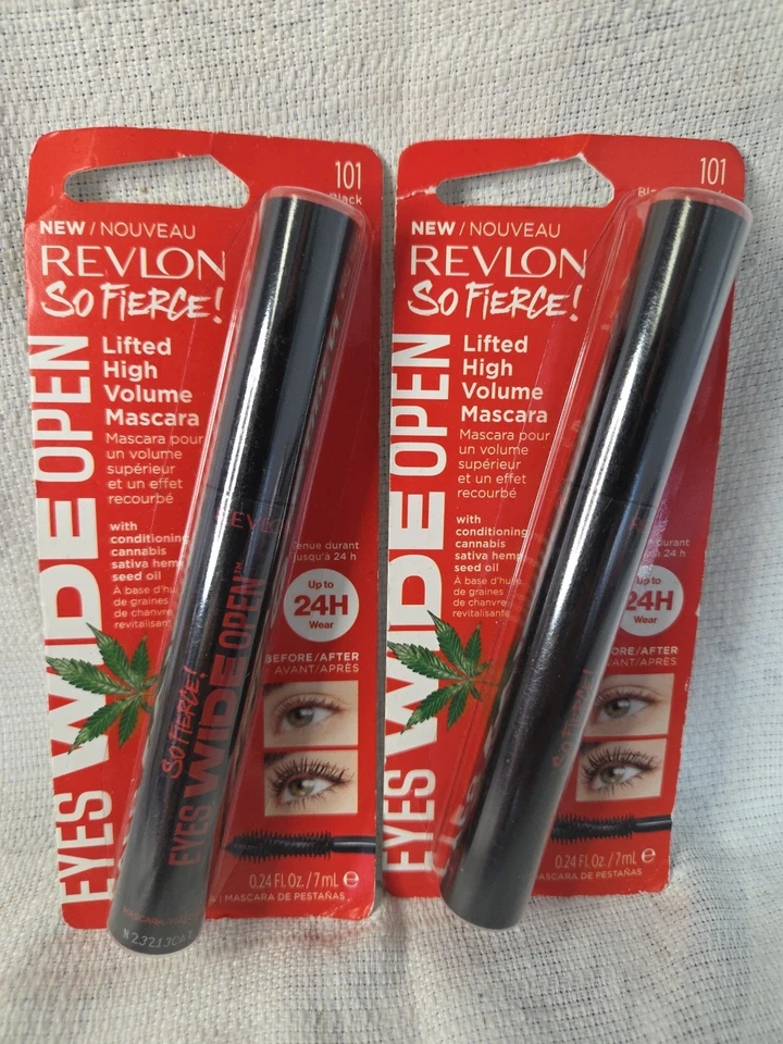 Lot Of 2 Revlon So Fierce! Eyes Wide Open Mascara,  101 Blackest Black  - Image 1 of 1