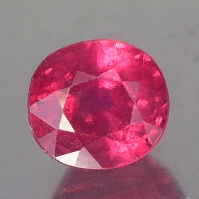 0.59CT CHARMIMG AA UNHEATED CUSHION PINKISH RED RUBY NATURAL - Image 1 of 3