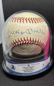 Mickey Mantle Signed American League Baseball BGS Graded 9 Auto Beckett - Picture 1 of 2