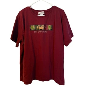 Camisa Longaberger Homestead De Colección Para Hombre Talla 2XL Borgoña Cesta Gráfico Otoño - Imagen 1 de 6