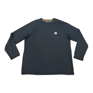 Carhartt Force Pocket T-Shirt Long Sleeve Men Size Xl Gray - Picture 1 of 6