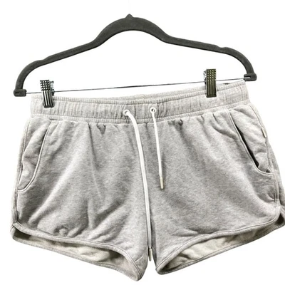 Pantalones cortos deportivos Onia para mujer S gris claro jaspeado tiro medio Foto 1 de 4