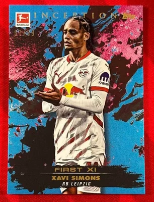 Xavi Simons 2025 Topps Inception 67/99 Blue First XI Bundesliga - Image 1 of 3