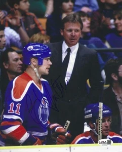 Autographed GLEN SATHER 8x10 Edmonton Oilers Hockey Photo w/ JSA COA - Picture 1 of 1
