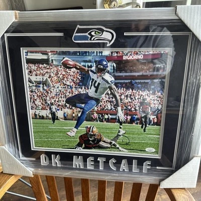 DK Metcalf JSA Certified Auto Framed 16x20 Print - Image 1 of 4