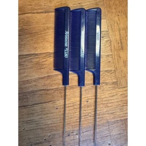 Aristocrat #1180 Hair Combs Styling Teasing Rat Tail Combs Set of 3 Blue - Bild 1 von 3