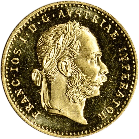 1915 Austria Gold 1 Ducat (.1106 oz) - BU - Restrike Cover