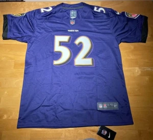 NFL Football Baltimore Ravens Ray Lewis Sewn Jersey Large Purple NWT - Picture 1 of 3