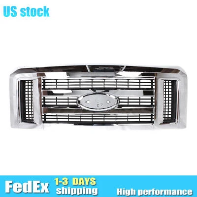 Grille Assembly For 2008-21 Ford E-350 Super Duty 08-14 E-150 For Econoline Van Foto 1 de 4