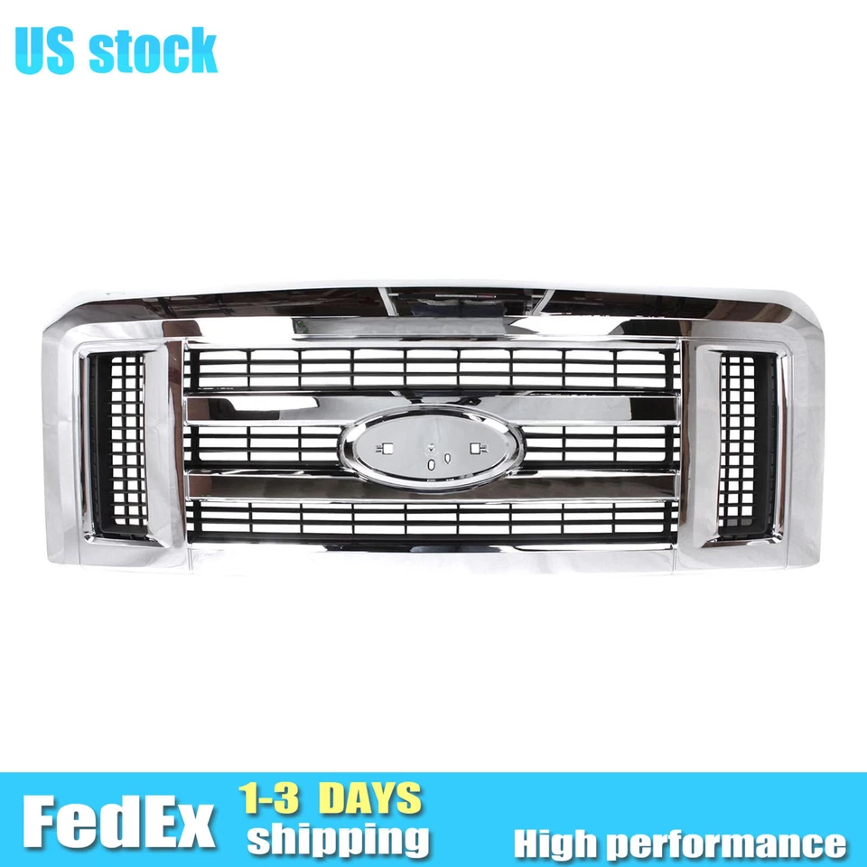Grille Assembly For 2008-21 Ford E-350 Super Duty 08-14 E-150 For Econoline Van Foto 1 de 4