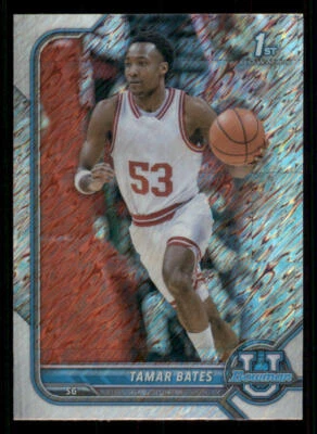 2021-22 Bowman Chrome University Shimmer Refractors #39 Tamar Bates - Image 1 of 2