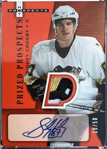 2005-06 Sidney Crosby Hot Prospects ROT HOT RPA ROOKIE PATCH AUTO #10/50 3C 1OF1 - Bild 1 von 5