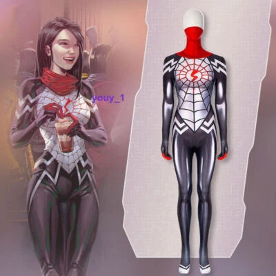 Dama Seda Cindy Luna Mono Spiderman Conjunto Halloween Zentai Disfraz Juegos con disfraces Foto 1 de 4