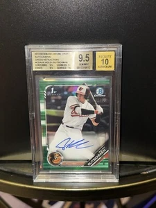 Adley Rutschman 2019 Bowman Chrome Draft GREEN Refractor Auto 🤯/99 BGS 9.5 GM! - Picture 1 of 2