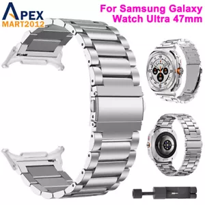 Für Samsung Galaxy Watch Ultra 47mm Edelstahl Armband Herren Damen Strap - Bild 1 von 7