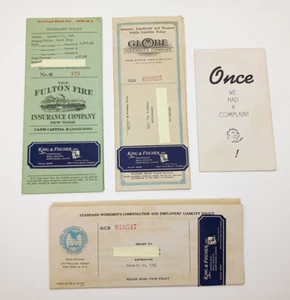 3 pólizas de seguro de negocios vintage 1950 para comprar en Worth Ave, Palm Beach, FL - Imagen 1 de 8