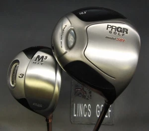 Set of 2 PRGR Model 501 10.5° Driver & M3 Hit 3 Wood Stiff Graphite Shafts - Picture 1 of 7