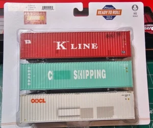ATH24546 Athearn 40' Assorted Containers K-Line, China Shipping, OOCL - Picture 1 of 2