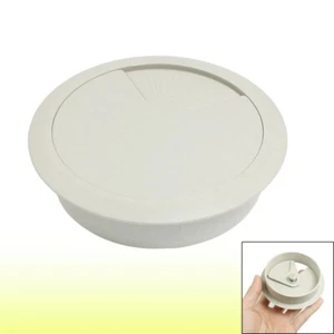 Computer Tisch Tülle kabel Loch Abdeckung Rund Kunststoff 95mm Durchm. Grau - Bild 1 von 1