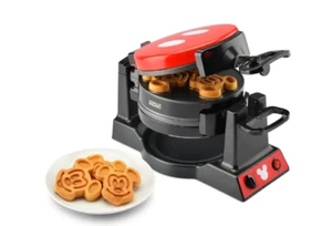 Disney Mickey Mouse Double Flip Waffle Maker Breakfast Lovers Kids Mickey Shaped - Picture 1 of 6