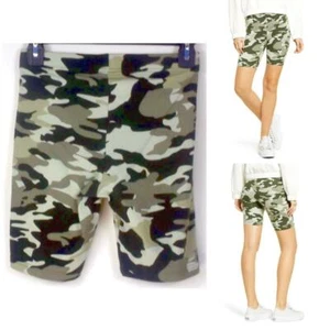 Hue Women's Camo Bike Shorts Olive Choose Size New U22724H - Picture 1 of 4