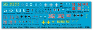 Peddinghaus-Decals 1/48 2382 Réservoir II 1939 - 1941 Pologne Jusqu'À Russie - Photo 1 sur 1