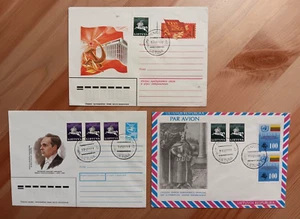 Lotto lituano 3 buste con francobolli Kunigaikstis Vytautas anni 80 90 CCCP - Foto 1 di 5