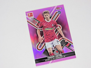 Yannik Keitel /300  Pink Topps Bundesliga Finest SC Freiburg rookie RC