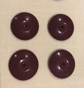 5 x Deep Maroon Vintage Upholstery Buttons w/o Loops 20mm NEW (jp13) FREE POST - Picture 1 of 2