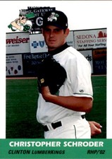 2002 Clinton Lumberkings Grandstand #40 Christopher Schroder Okarche Oklahoma OK