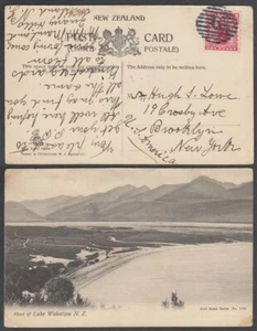 NEUSEELAND 1900er 1d. UNIVERSALPOSTKARTE VERGITTERT "6" OBLITERATOR (ID:H1006) - Bild 1 von 1