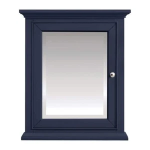 Home Decorators Medicine Cabinet 24"x28" Rectangular Wood Navy Blue w/ Mirror - Picture 1 of 3