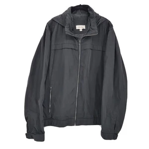 Calvin Klein Herren XXL Jacke versteckte Kapuze schwarz Reißverschluss vorne mittelschwer - Bild 1 von 7