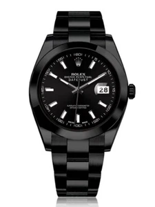 Rolex 41mm Datejust Black PVD/DLC Coated Oyster Band Black Dial Uhr - Bild 1 von 8