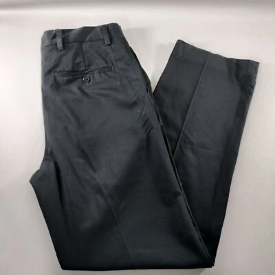 Kirkland Signature Straight Black Flat Front Dress Mens Pants Size Actual 33x33 - Image 1 of 4