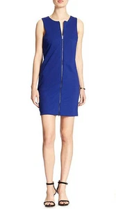 New Banana Republic Women's Zip Front Ponte Sheath Dress Blue Variety Sizes - Bild 1 von 9
