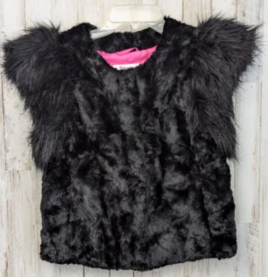 Chaleco Skaist Taylor Mujer Pequeño Negro Rizado Cordero Imitación Peludo Boho Chica Coqueta Foto 1 de 4
