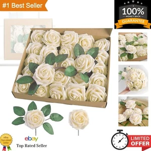 Artificial Rose, 25pcs Foam Artificial Flowers with Stem for Home Decorations... - Picture 1 of 6