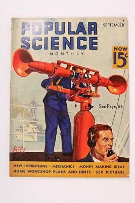 Vintage Popular Science Magazine September 1937 New Ideas For Radio Fans Foto 1 de 4