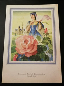 Menu paquebot FRANCE ♦ FRENCH LINE CGT ♦ 1973 A sa Maitresse de RONSARD MERCIER - Imagen 1 de 3