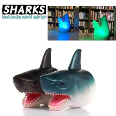 Night Light Shark LED Touch Control Lamp Color Changing Desk Lighting Gift - Image 1 of 4