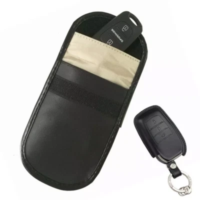 Car Key Signal Blocker Case Faraday Cage Fob Pouch Keyless RFID Blocking Bag - Image 1 of 4