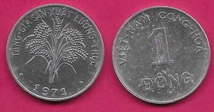 VIET NAM SOUTH 1 DONG 1971 UNC F.A.O.DENOMINATION,RICE STALKS,LEGEND:VIET-NAM CO - Picture 1 of 1
