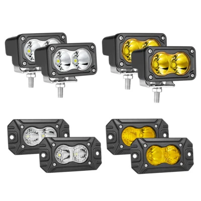 2x 3/4 inch LED Cube Pods Work Lights Fog Driving Lamp Offroad ATV 4WD Truck SUV - Image 1 of 4