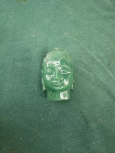 Large Vintage Carved 2 1/2" Jade Face - Picture 1 of 5