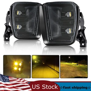 For RAM 1500 2013-2018 LED Fog Light Front Bumper Lamp Yellow Color LH+RH Sides - Bild 1 von 13