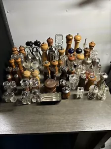 HUGE Lot Of Wood, Glass, Aluminum Salt & Pepper Shakers/Grinders Incomplete Sets - Picture 1 of 20